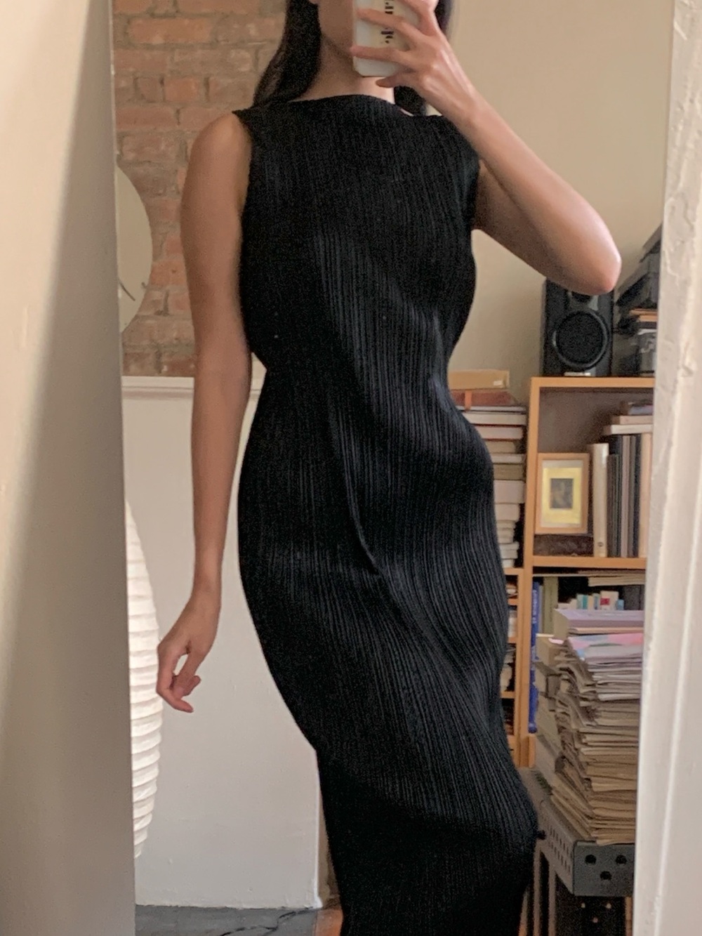 Issey Miyake Pleats Please Maxi Sleeveless Dress Black JP1